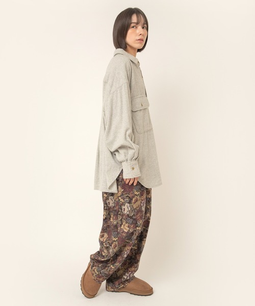 RNA-N(アールエヌエーエヌ)の「B2994 Wカシミヤツイードシャツ(シャツ/ブラウス・レディース・チャコール/トップグレー/グレー・FREE)」の13枚目の写真