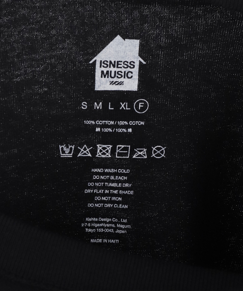 is-ness(イズネス)の「ISNESS MUSIC/イズネス ミュージック NU GROOVE Tシャツ (LEFT CHEST)(Tシャツ/カットソー・レディース・ブラック・FREE)」の2枚目の写真