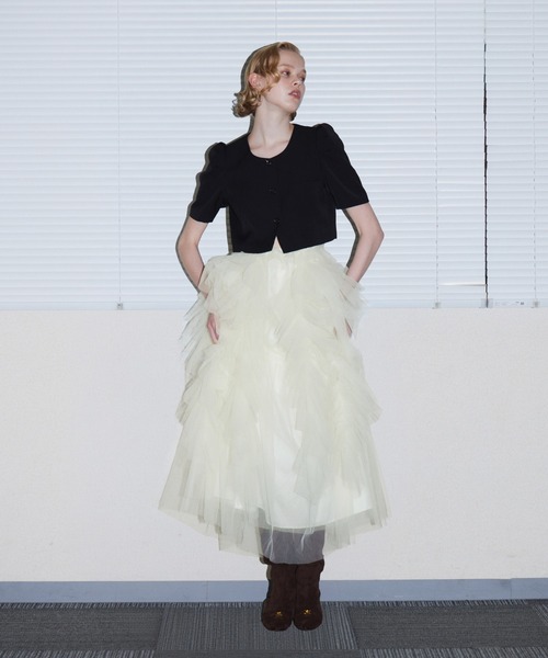 ANDRESD（アンドレスド）の「ジェリーフィッシュドレス / JELLYFISH DRESS（ドレス・レディース・ホワイト系その他/ライトブルー/ブラック・S/M/L）」の9枚目の写真