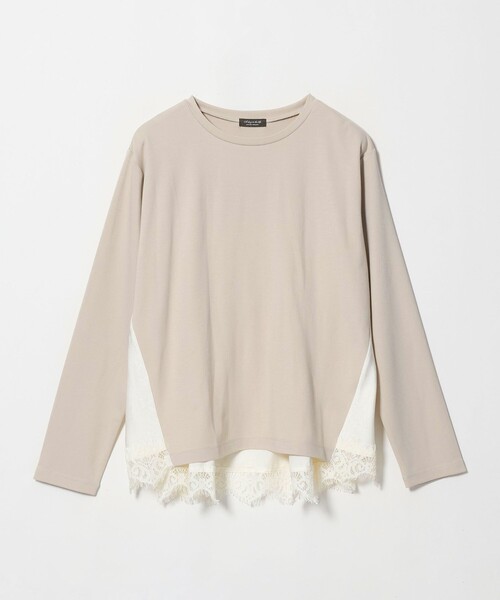 A DAY IN THE LIFE UNITED ARROWS(アデイインザライフユナイテッドアローズ)の「ポンチ×サテン レースフレアカットソー <A DAY IN THE LIFE>(Tシャツ/カットソー・レディース・ブラック/ダークブラウン/ナチュラル・FREE)」の21枚目の写真