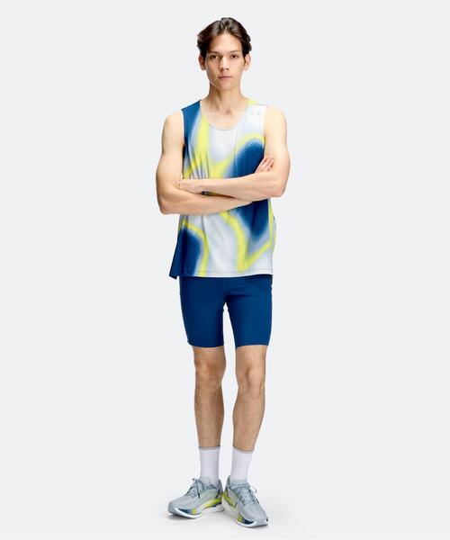 UNDER ARMOUR(アンダーアーマー)の「UAベロシティプロ プリント シングレット(ランニング/メンズ)(タンクトップ・メンズ・ブルー系・L/M/XL/S)」の5枚目の写真