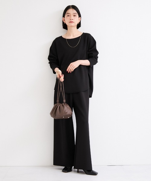 le cercle ADAM ET ROPE'（ルセルクルアダムエロペ）の「サンディカットJZワイドパンツ/セットアップ対応（その他パンツ・レディース・オフホワイト/ブラック/ライトグレー・FREE）」の4枚目の写真
