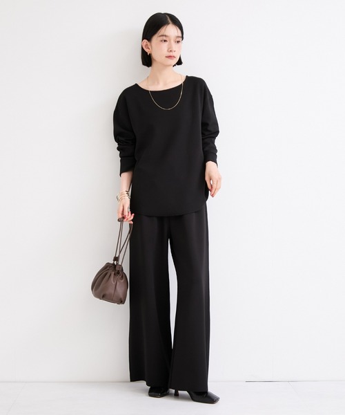 le cercle ADAM ET ROPE'（ルセルクルアダムエロペ）の「サンディカットJZワイドパンツ/セットアップ対応（その他パンツ・レディース・オフホワイト/ブラック/ライトグレー・FREE）」の5枚目の写真