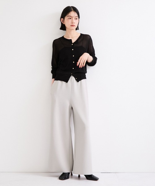 le cercle ADAM ET ROPE'（ルセルクルアダムエロペ）の「サンディカットJZワイドパンツ/セットアップ対応（その他パンツ・レディース・オフホワイト/ブラック/ライトグレー・FREE）」の7枚目の写真