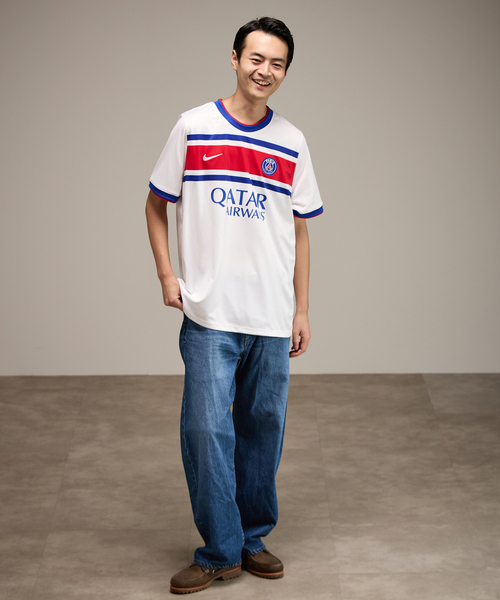 NIKE(ナイキ)の「【NIKE / ナイキ】PSG M NK DF SS TOP PM K HM(Tシャツ/カットソー・メンズ・ホワイト・MEDIUM/LARGE/X-LARGE/SMALL)」の2枚目の写真