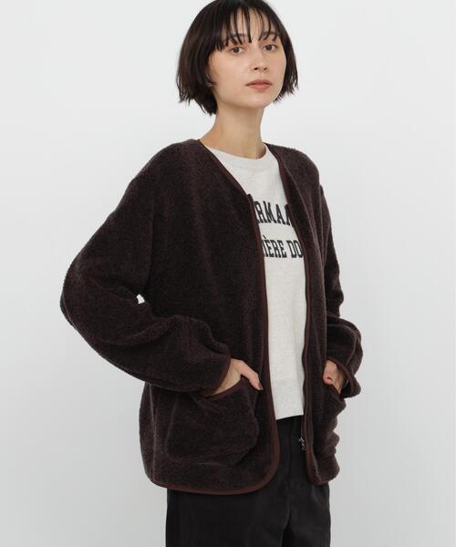 human woman(ヒューマンウーマン)の「◆トイプー裏毛ジップアップ(ブルゾン・レディース・グレー/ブラウン・MEDIUM)」の14枚目の写真