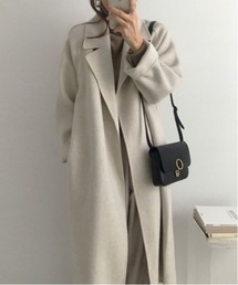 ウエストベルトロングチェスターコート