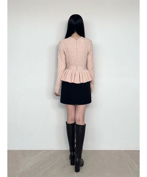 MERCURYDUO（マーキュリーデュオ）の「ペプラムニットドッキングミニワンピース（ワンピース・レディース・アイボリー/ライトグレー/ピンク・FREE）」の15枚目の写真