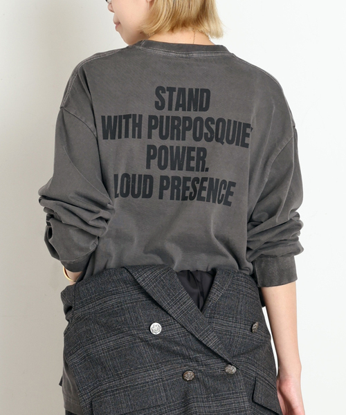 AP STUDIO(エーピーストゥディオ)の「WATERS WHITE defined TEE(Tシャツ/カットソー・レディース・グレー/アイボリー・FREE)」の1枚目の写真