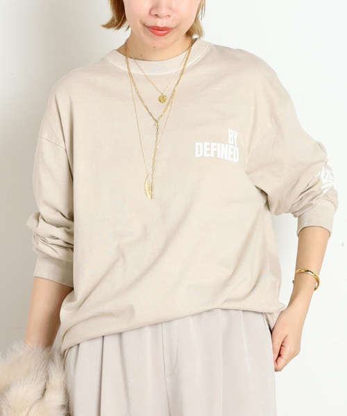 AP STUDIO(エーピーストゥディオ)の「WATERS WHITE defined TEE(Tシャツ/カットソー・レディース・グレー/アイボリー・FREE)」の2枚目の写真
