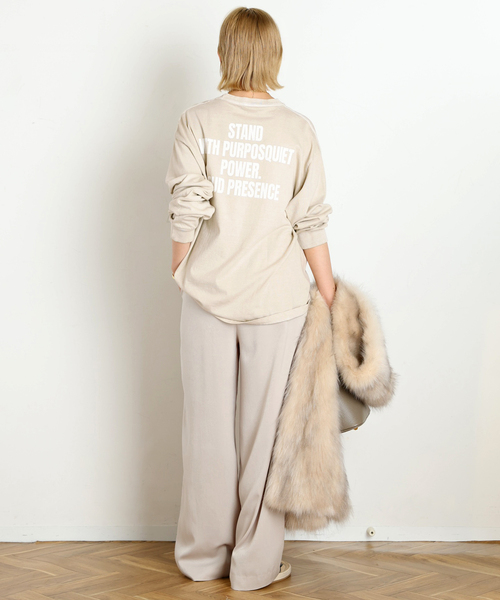 AP STUDIO(エーピーストゥディオ)の「WATERS WHITE defined TEE(Tシャツ/カットソー・レディース・グレー/アイボリー・FREE)」の7枚目の写真