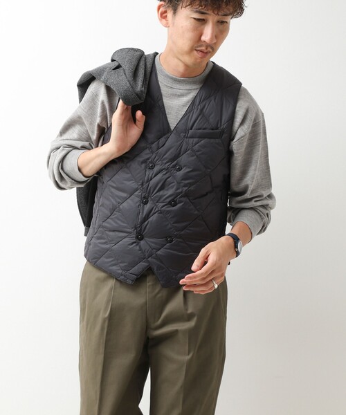 TAION(タイオン)の「【TAION/タイオン】W-BRESTED SNAP BUTTON DOWN GILET 26AW(ダウンベスト・メンズ・ダークネイビー/チャコールグレー/ブラック・XXL/M/XL/L)」の10枚目の写真