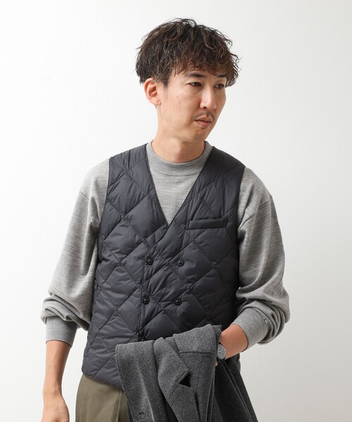 TAION(タイオン)の「【TAION/タイオン】W-BRESTED SNAP BUTTON DOWN GILET 26AW(ダウンベスト・メンズ・ダークネイビー/チャコールグレー/ブラック・XXL/M/XL/L)」の12枚目の写真