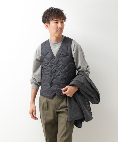 TAION(タイオン)の「【TAION/タイオン】W-BRESTED SNAP BUTTON DOWN GILET 26AW(ダウンベスト・メンズ・ダークネイビー/チャコールグレー/ブラック・XXL/M/XL/L)」の13枚目の写真