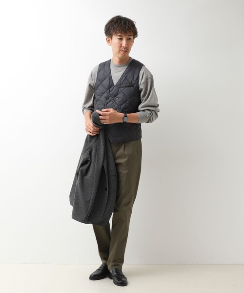 TAION(タイオン)の「【TAION/タイオン】W-BRESTED SNAP BUTTON DOWN GILET 26AW(ダウンベスト・メンズ・ダークネイビー/チャコールグレー/ブラック・XXL/M/XL/L)」の14枚目の写真