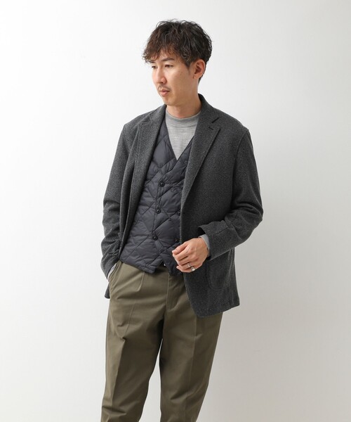 TAION(タイオン)の「【TAION/タイオン】W-BRESTED SNAP BUTTON DOWN GILET 26AW(ダウンベスト・メンズ・ダークネイビー/チャコールグレー/ブラック・XXL/M/XL/L)」の22枚目の写真