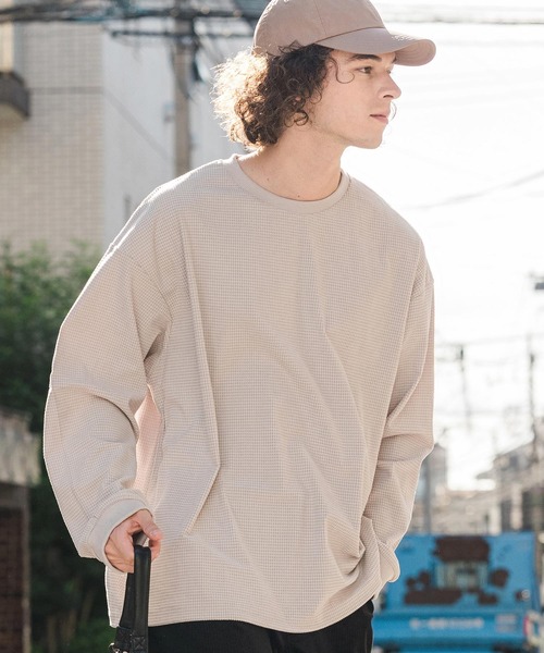 CAMBIO（カンビオ）の「mlt5896-コーデュロイスピンドルPO プルオーバー（Tシャツ/カットソー・メンズ・ホワイト/ブラック/グレイッシュベージュ・XL/L/M）」の3枚目の写真