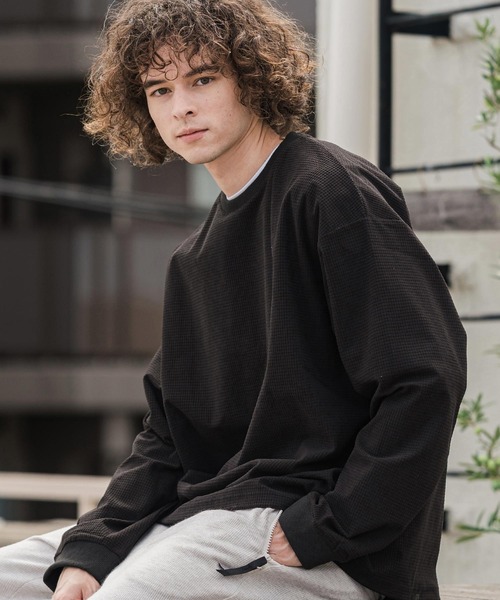 CAMBIO（カンビオ）の「mlt5896-コーデュロイスピンドルPO プルオーバー（Tシャツ/カットソー・メンズ・ホワイト/ブラック/グレイッシュベージュ・XL/L/M）」の2枚目の写真