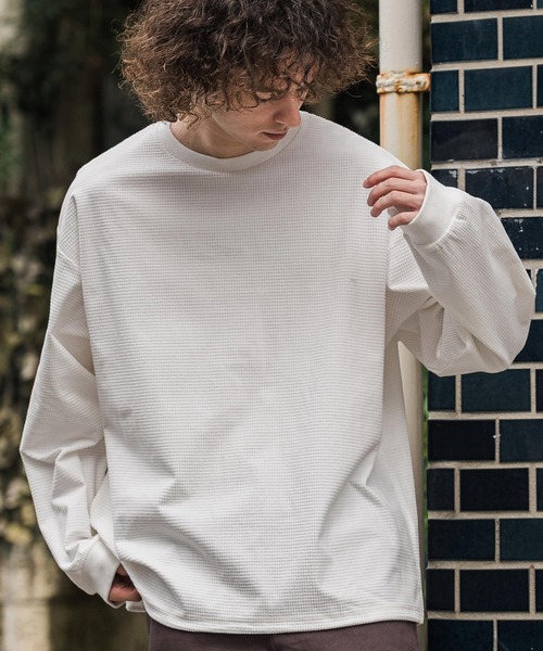 CAMBIO（カンビオ）の「mlt5896-コーデュロイスピンドルPO プルオーバー（Tシャツ/カットソー・メンズ・ホワイト/ブラック/グレイッシュベージュ・XL/L/M）」の4枚目の写真