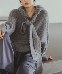 CLOSED（クローズド）の「CLOSED/クローズド Hoodie with bow tie（ニット/セーター）」