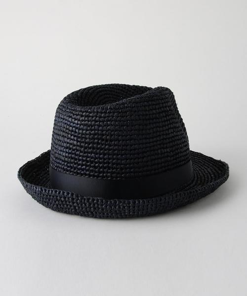 BEAUTY&YOUTH UNITED ARROWS（ビューティーアンドユースユナイテッドアローズ）の「BY ラフィアテープハット◆（ハット・レディース・ダークブラウン/ベージュ/ネイビー・FREE）」の5枚目の写真