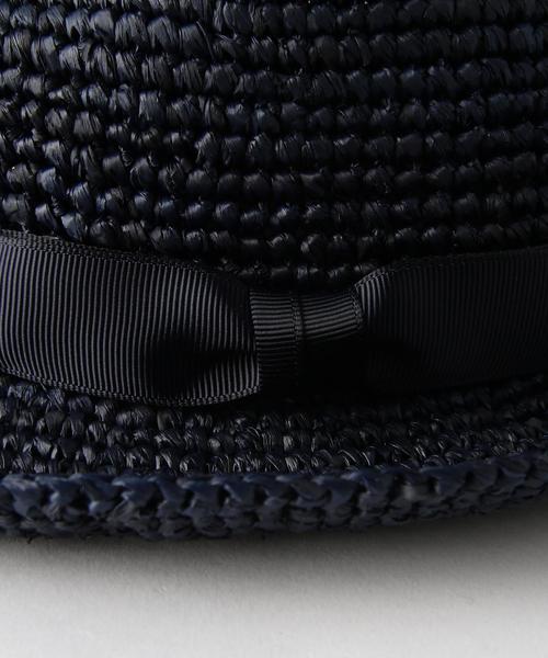 BEAUTY&YOUTH UNITED ARROWS（ビューティーアンドユースユナイテッドアローズ）の「BY ラフィアテープハット◆（ハット・レディース・ダークブラウン/ベージュ/ネイビー・FREE）」の6枚目の写真