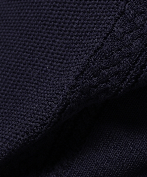 ABAHOUSE(アバハウス)の「シルケットコードリンクスニットTシャツ 7分袖(ニット/セーター・メンズ・ホワイト/カーキ/ネイビー・44/46/48)」の5枚目の写真