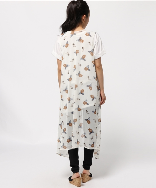 MOUSSY（マウジー）の「FLOWER 2WAY GILLET F（ベスト・レディース・ホワイト系その他・FREE）」の6枚目の写真