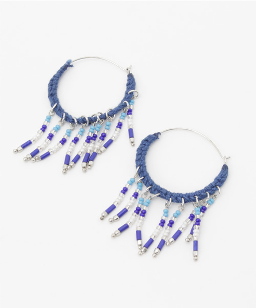 チャイハネ(チャイハネ)の「【チャイハネ】ビージェフープピアス(ピアス(両耳用)・レディース・ブルー/ピンク/ホワイト/グリーン・FREE)」の4枚目の写真