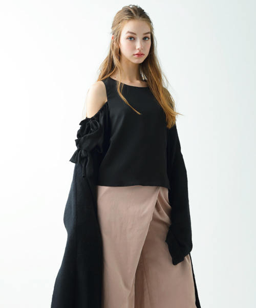 MICOAMERI(ミコアメリ)の「ダブルリボンブラウス(シャツ/ブラウス・レディース・ホワイト/ブラック・FREE)」の6枚目の写真