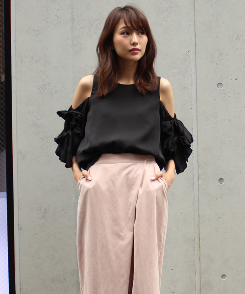 MICOAMERI(ミコアメリ)の「ダブルリボンブラウス(シャツ/ブラウス・レディース・ホワイト/ブラック・FREE)」の7枚目の写真