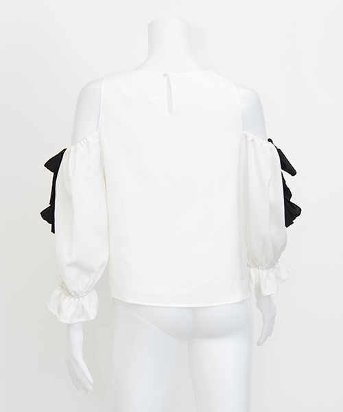 MICOAMERI(ミコアメリ)の「ダブルリボンブラウス(シャツ/ブラウス・レディース・ホワイト/ブラック・FREE)」の13枚目の写真