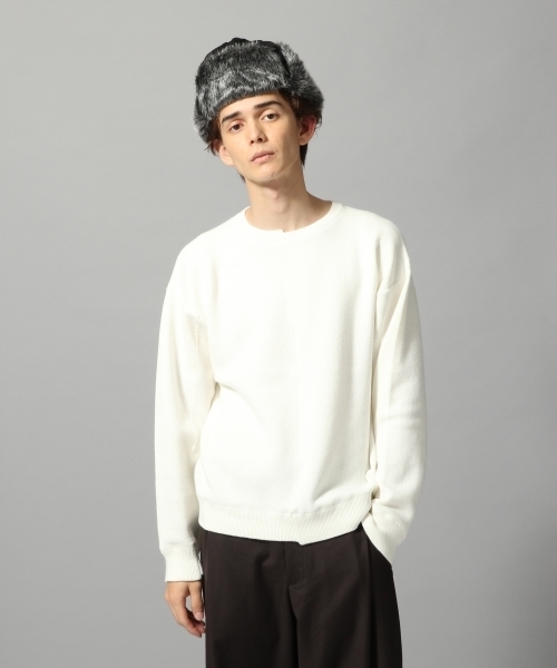 HARE（ハレ）の「デザインニットプルオーバー(HARE)（ニット/セーター・メンズ・ネイビー/オフホワイト/トップグレー・SMALL/MEDIUM/LARGE）」の2枚目の写真