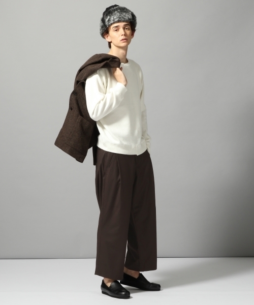 HARE（ハレ）の「デザインニットプルオーバー(HARE)（ニット/セーター・メンズ・ネイビー/オフホワイト/トップグレー・SMALL/MEDIUM/LARGE）」の5枚目の写真