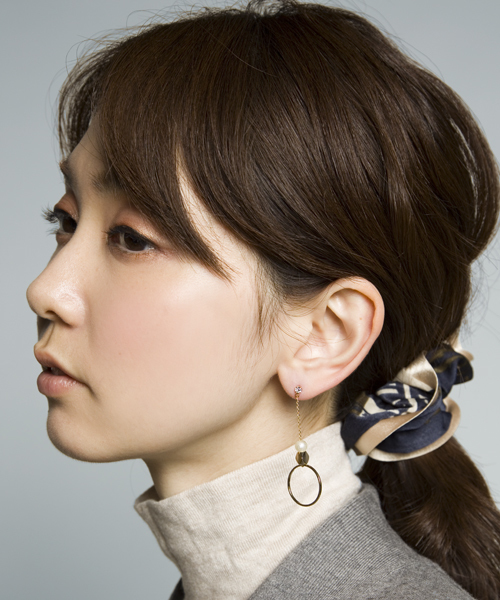 PLAIN CLOTHING（プレーンクロージング）の「チェーンリングピアス【PLAIN CLOTHING】（ピアス（両耳用）・レディース・ゴールド・FREE）」の7枚目の写真