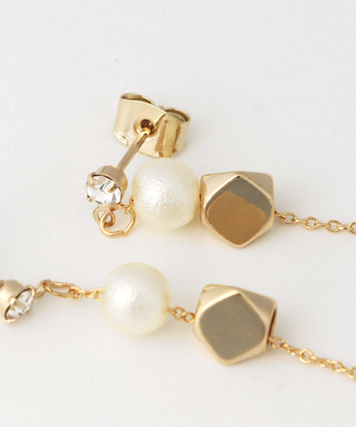 PLAIN CLOTHING（プレーンクロージング）の「チェーンリングピアス【PLAIN CLOTHING】（ピアス（両耳用）・レディース・ゴールド・FREE）」の2枚目の写真