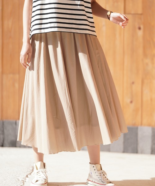 rps(アールピーエス)の「コットンロングフレアースカート(スカート・レディース・ベージュ/ネイビー/イエロー/ピンクベージュ/グリーン/オレンジ系その他/ピンク/ダークグリーン/レッド/ブルー/グレー/ラベンダー/ブルー系その他3/ブルー系その他2/ブラック/ブラック系その他2/ブラック系その他3/ピンク系その他/オフホワイト/ダークネイビー/ホワイト系その他2/ライトイエロー/ホワイト系その他3/パープル/モスグリーン/ダークブルー/ダークパープル/マスタード/カーキ/チャコールグレー/ライトカーキ/キャメル/ライトピンク/ミント/グレイッシュブルー/ダークベージュ/モカ/ライトグレー・M/フリー)」の11枚目の写真