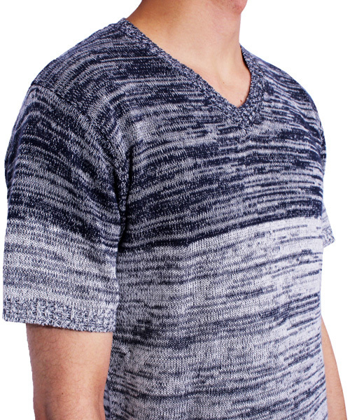 8(eight)(エイト)の「ボーダー サマーニット 半袖Tシャツ 麻 リネン(Tシャツ/カットソー・メンズ・ベージュ/ブラック/ブルー/ネイビー・LARGE/MEDIUM/X-LARGE)」の13枚目の写真