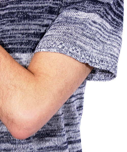 8(eight)(エイト)の「ボーダー サマーニット 半袖Tシャツ 麻 リネン(Tシャツ/カットソー・メンズ・ベージュ/ブラック/ブルー/ネイビー・LARGE/MEDIUM/X-LARGE)」の15枚目の写真