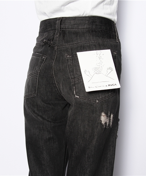 MIDWEST（ミッドウエスト）の「ERIN  WASSON×RVCA　スラッシュジーンズ（デニムパンツ・レディース・ブラック・27）」の6枚目の写真