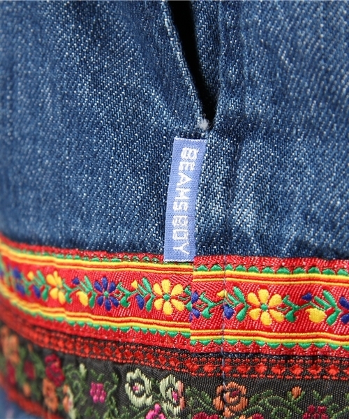 BEAMS BOY（ビームスボーイ）の「BEAMS BOY / チロリアン デニム ボア　***（ブルゾン・レディース・ネイビー・ONE SIZE）」の8枚目の写真