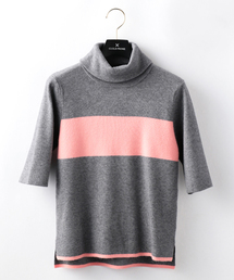 GUILD PRIME | 【GUILD PRIME】WOMENS ハーフスリーブリブタートルニット(ニット/セーター)