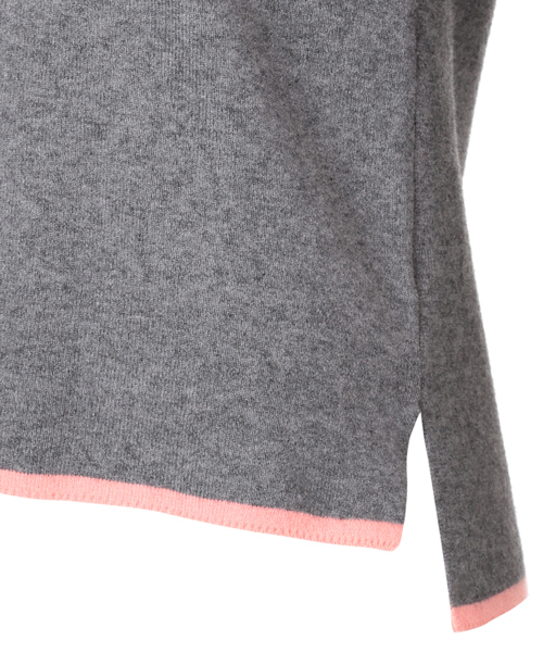 GUILD PRIME（ギルドプライム）の「◆雑誌掲載◆【GUILD PRIME】WOMENS ハーフスリーブリブタートルニット（ニット/セーター・レディース・ブラック/グレー・36/34）」の6枚目の写真