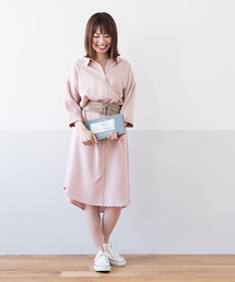 NATURAL BEAUTY BASIC | ベルト付フォルムシャツワンピース(シャツワンピース)