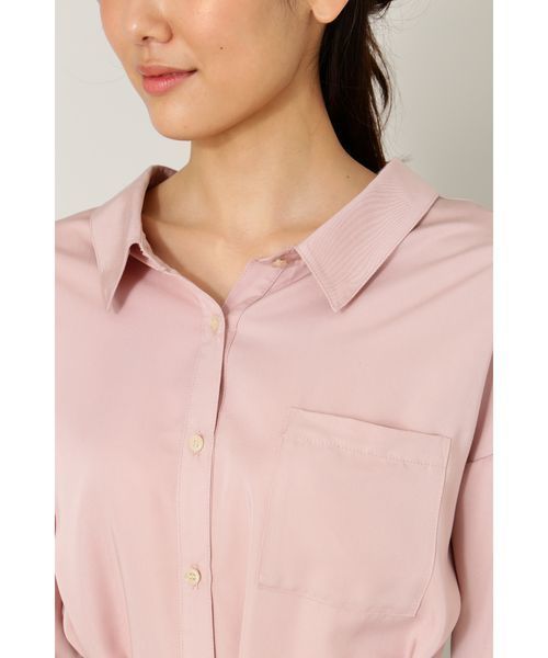 NATURAL BEAUTY BASIC（ナチュラルビューティーベーシック）の「ベルト付フォルムシャツワンピース（シャツワンピース・レディース・グリーン/ダークベージュ/ピンク・SMALL/MEDIUM）」の17枚目の写真