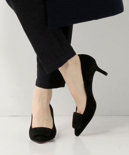 ODETTE E ODILE（オデットエオディール）の「OFD フレームラップ パンプス65（パンプス・レディース・ブラック/ネイビー/マスタード/ワイン・22cm/22.5cm/24.5cm/24cm/23cm/23.5cm）」の2枚目の写真