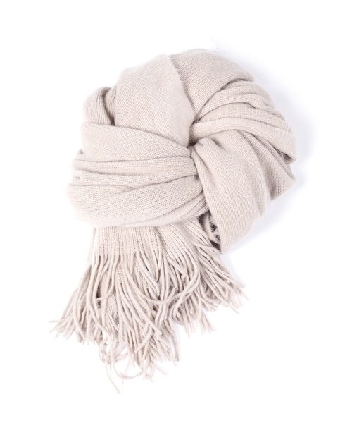 Khaju（カージュ）の「Khaju:キモウソリッドストール◇（ストール/ショール・レディース・パープル/ナチュラル/ライトグレー/ベージュ/イエロー/ネイビー/オレンジ・ONE SIZE）」の11枚目の写真