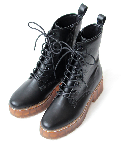 PAGEBOY（ページボーイ）の「レースアップミドルブーツ（ブーツ・レディース・パープル/ブラック・MEDIUM/LARGE）」の9枚目の写真