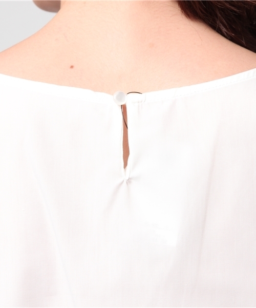 12Twelve Agenda（トゥエルブ　アジェンダ）の「TCブロード切替フレアスリーブブラウス（シャツ/ブラウス・レディース・ネイビー/オフホワイト・M）」の7枚目の写真