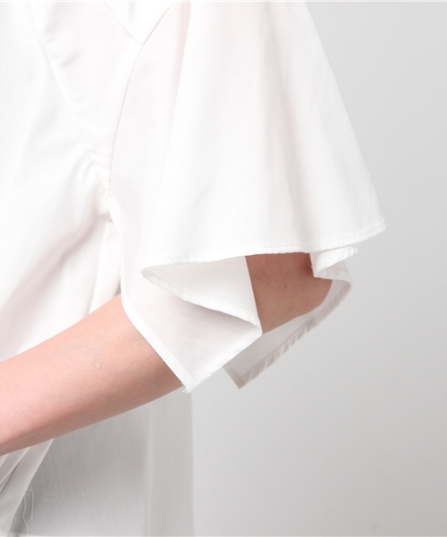 12Twelve Agenda（トゥエルブ　アジェンダ）の「TCブロード切替フレアスリーブブラウス（シャツ/ブラウス・レディース・ネイビー/オフホワイト・M）」の8枚目の写真